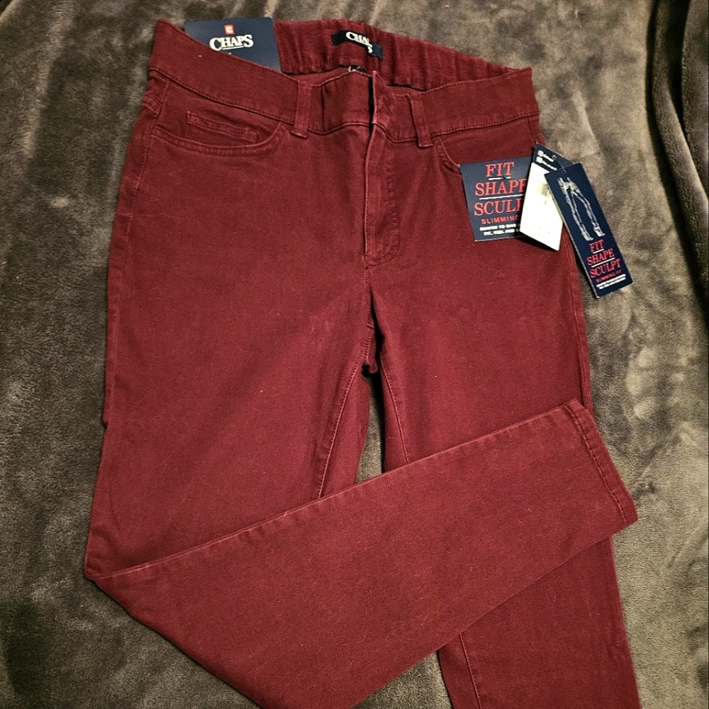 Maroon Chaps Skinny
